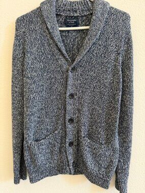 Abercrombie & Fitch men's shawl-collar marled cardigan sweater